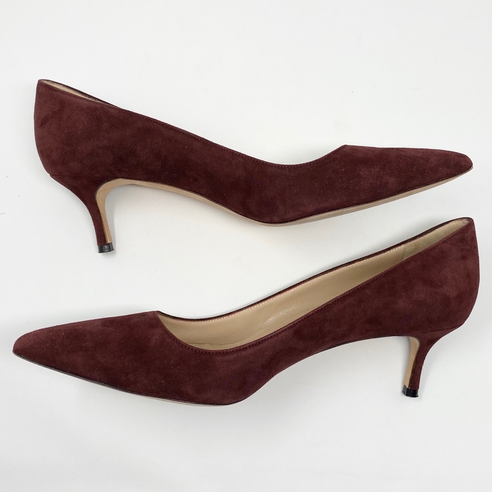 Manolo Blahnik BB Suede Burgundy 50mm Heels 40